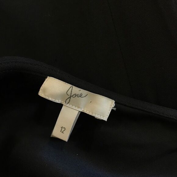 Joie Black One Off Shoulder Mini Cocktail Dress 12 - Picture 7 of 8